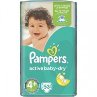 Підгузники Pampers Active Baby 4+ Maxi Plus (9-16кг), 53шт