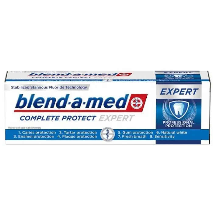 ᐉ Купити Зубна паста Blend-a-med Complete Protect, 75 мл за ціною: 84 — паста Blend-a-med Complete Protect, мл в інтернет-магазині побутової хімії та підгузків «ХімОпт»