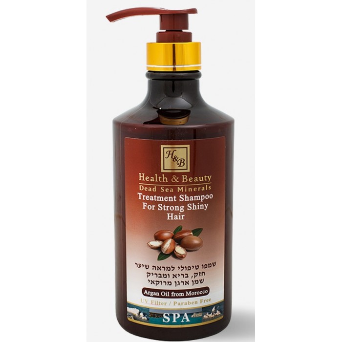 Шампунь Health & Beauty укрепляющий для сухих ломких волос с маслом аргании, 780 мл - 