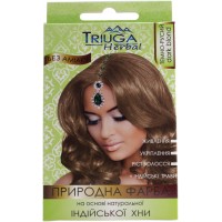 Натуральна фарба для волосся на основі хни Triuga Herbal Темно-руса, 25 г 