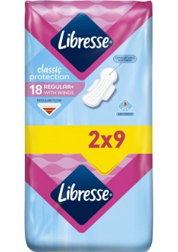 Гігієнічні прокладки Libresse Classic Protection Regular 4 краплі, 18 шт
