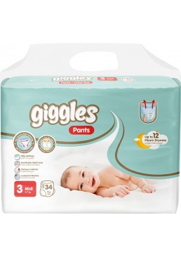 Подгузники-трусики детские Giggles midi 5-9 кг, 34 шт 