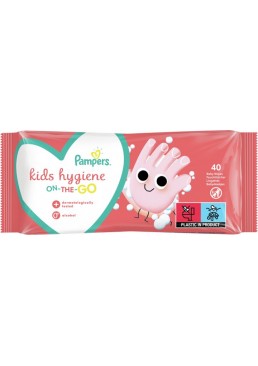 Дитячі вологі серветки Pampers Kids Hygiene On-the-go, 40 шт