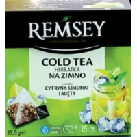 Чай фруктовий Remsey лимон та м'ята, 15 пак.