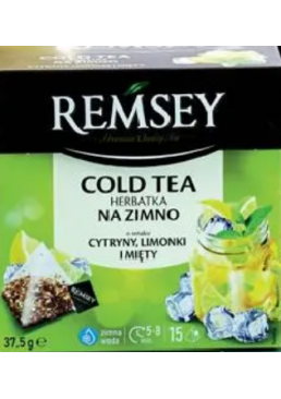 Чай фруктовий Remsey лимон и м'ята, 15 пак.