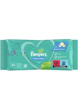 Дитячі вологі серветки Pampers Fresh Clean, 52 шт