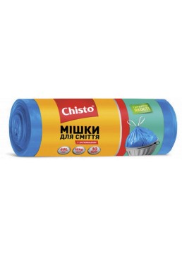 Пакети для сміття Чисто з затяжками 60 л, 10 шт