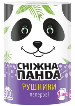 Бумажные полотенца Снежная панда Jumbo Roll 2 слоя, 1 рулон