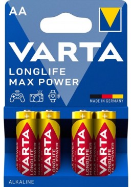 Батарейка Varta Longlife Max Power AA BLI 4 Alkaline, 4 шт