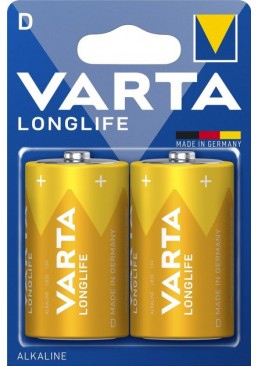 Батарейки VARTA Longlife D BLI алкалінові, 2 шт
