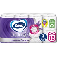 Туалетная бумага Zewa Deluxe Лаванда белая, 16 шт