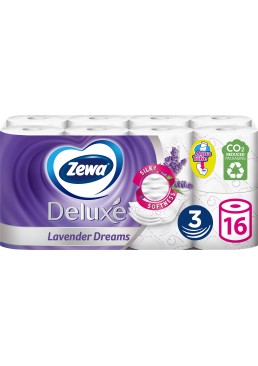 Папір туалетний Zewa Deluxe Лаванда біла, 16 шт