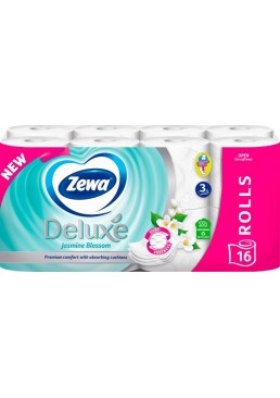 Туалетний папір Zewa Deluxe Жасмин 3 шари, 16 рулонів
