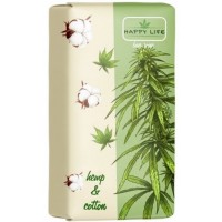 Мыло туалетное Happy Life Конопля и хлопок, 180 г