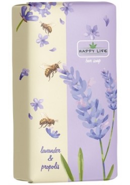 Мыло туалетное Happy Life Лаванда и прополис, 180 г