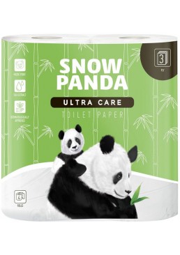 Папір туалетний Сніжна Панда Ultra Care тришаровий, 4 шт