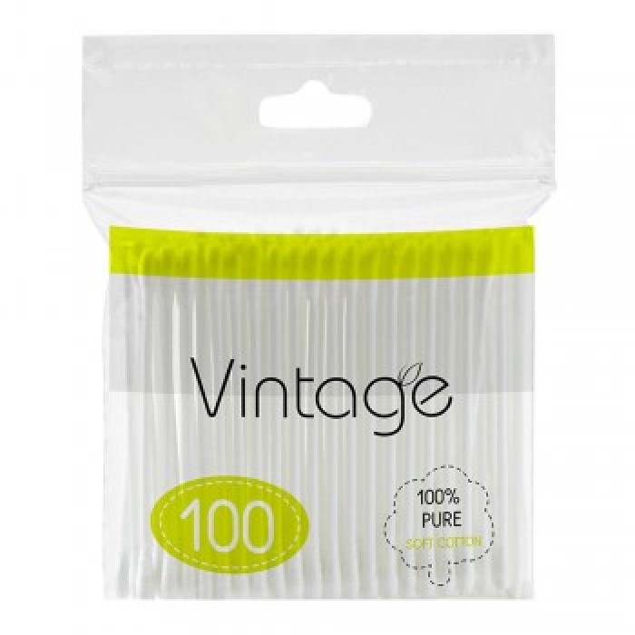Ватные палочки Vintage пакет, 100 шт - 