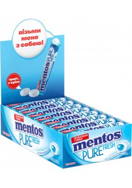 Жевательная резинка Mentos Pure Fresh со вкусом мяты, 1 шт