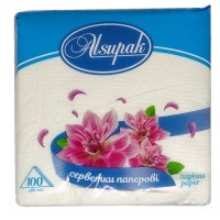Серветки столові Alsupak 24*24 білі, 100 шт 