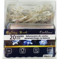 Гирлянда Cortina 20 led белый свет, 2 м (Польша)