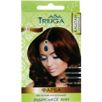 Безаммиачная краска для волос Triuga Herbal на основе натуральной индийской хны, каштан, 25 г