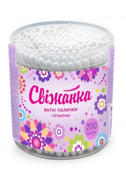 Ватні палички Свіжанка стакан, 200 шт.