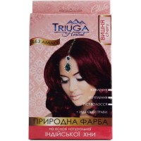 Безаміачна фарба для волосся Triuga Herbal на основі натуральної індійської хни, Вишня, 25 г