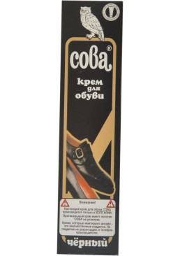 Крем для взуття Сова Чорний, 50 мл