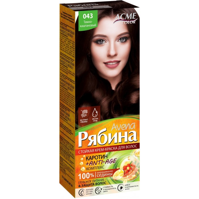 Краска ACME Color Рябина Avena 043, Темно-Каштановый - 