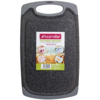 Кухонна дошка Kamille КМ-10057А 40*24*0.8 см, пластикова (сірий мармур)