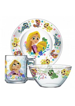 Набір дитячого посуду Disney Рапунцель 3 предмета 