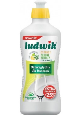 Средство для мытья посуды Ludwik с экстрактом  чая и лимона, 450 мл