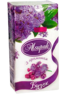 Носовые платочки Alsupak с ароматом сирени, 10 шт
