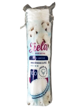 Ватні диски Siela прошиті, 100 шт