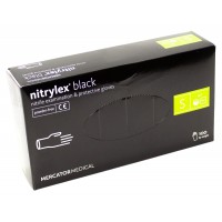Нитриловые перчатки Mercator Medical Nitrylex BLACK (размер S), 50 пар