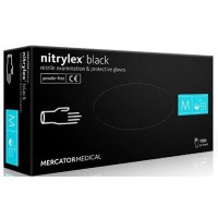 Нітрилові рукавички Mercator Medical Nitrylex BLACK (розмір М), 50 пар