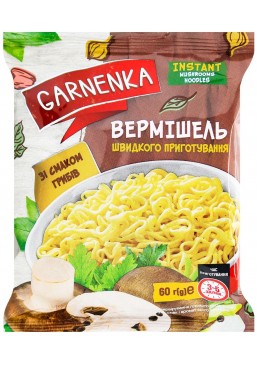 Вермішель Garnenka зі смаком грибів, 60г