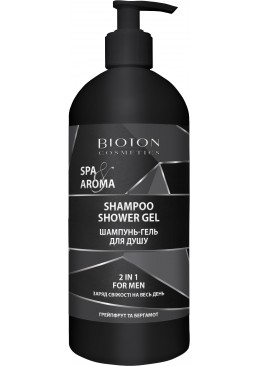 Чоловічий шампунь-гель для душу Bioton Cosmetics Spa Aroma Men грейпфрут і бергамот, 750 мл