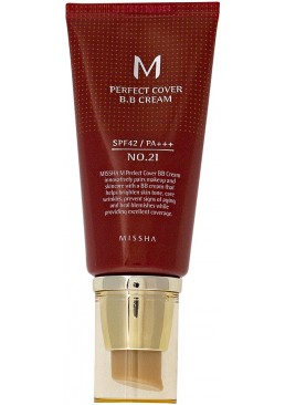 BB-крем Missha M Perfect Cover №21 Light Beige (світло-натуральний), 50 мл
