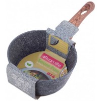 Ковш Kamille с антипригарным покрытием Grey marble из алюминия KM-4170 16 см, 1.2 л