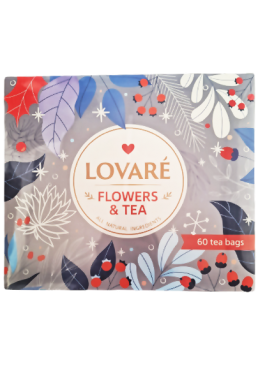 Подарунковий набір чаю Lovare Flowers & Tea 12 видів по 5 шт