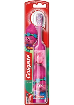 Дитяча електрична зубна щітка Colgate Trolls на батарейці 3+, 1 шт