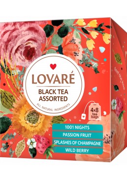 Чай Lovare Асорті Чорний пакетований, 32 шт