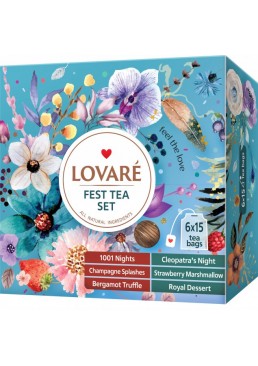 Колекція чаю Lovare Fest Tea Set у пакетиках, 90 шт