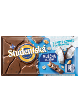 Шоколад Studentska молочный с кокосом, орехами 170 г