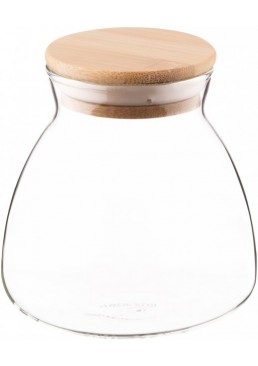 Банка для зберігання ARDESTO Fresh Hourglass бамбукова кришка, 400 мл