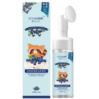 Пінка для вмивання Sersanlove Blueberry зі щіткою, 150 мл