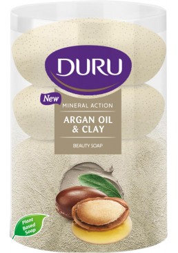 Туалетне мило Duru Mineral Action Арганова олія та глина, 4х100 г