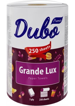 Бумажные полотенца Диво Grande Lux 3 слоя 250 отрывов, 1 рулон