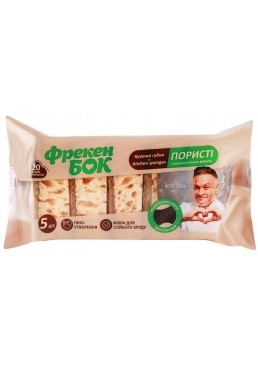 Губки кухонні пористі з рециклінговою фіброю Фрекен Бок, 5шт